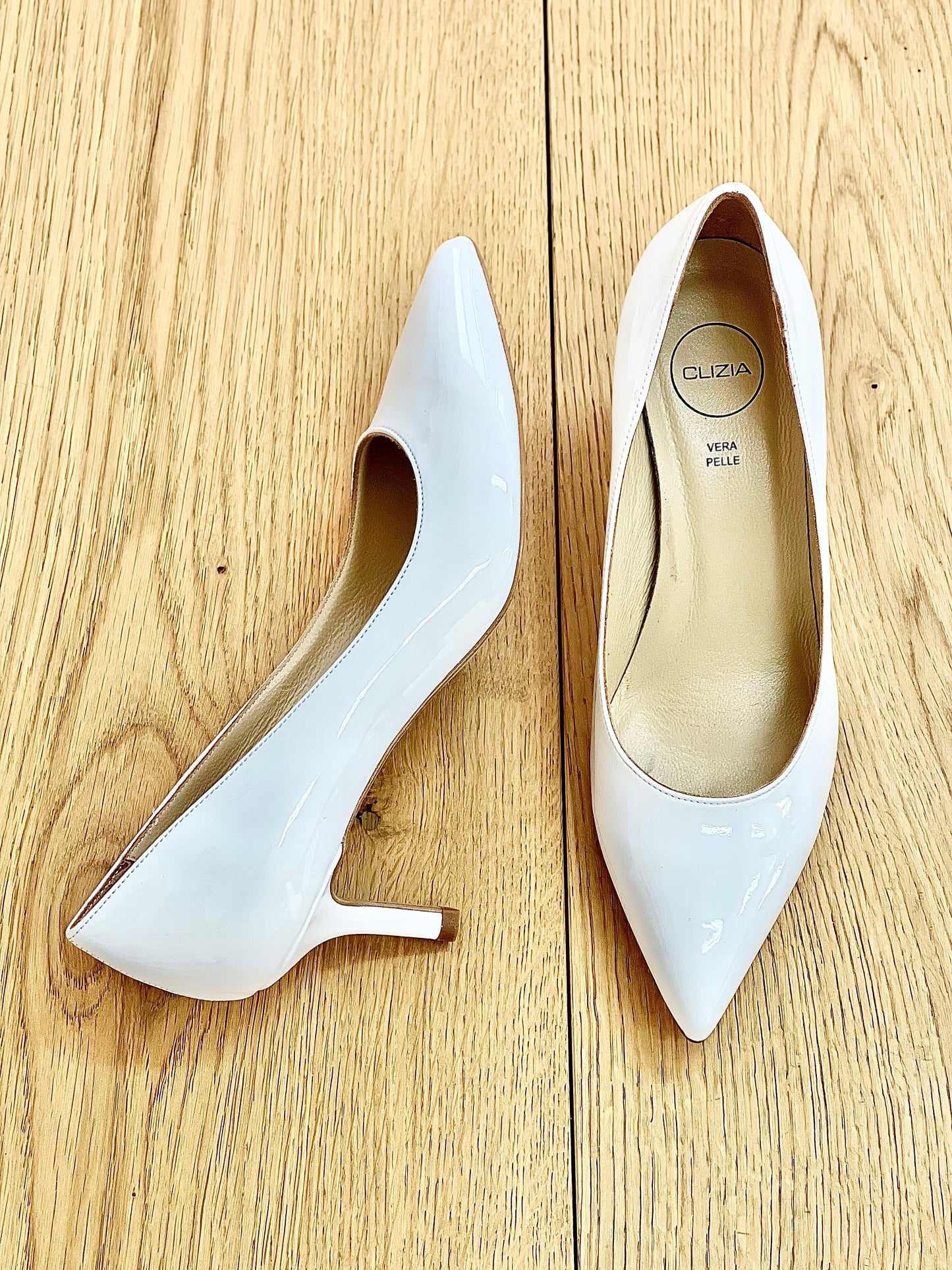 GAIA BLANC CUIR VERNI