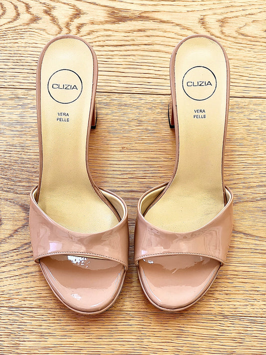 RAQUEL NUDE PATENT LEATHER