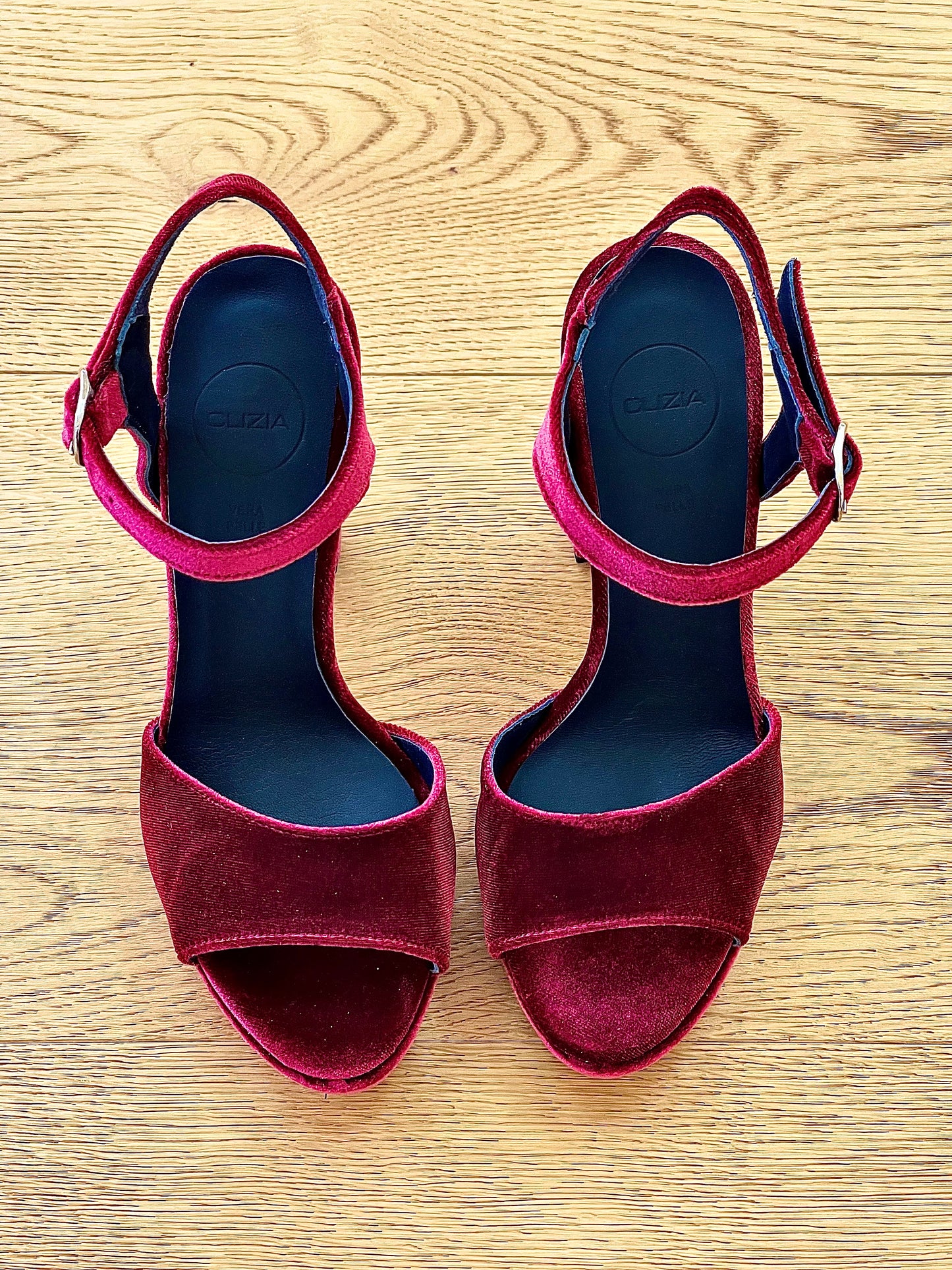 NILSA VELOURS BORDEAUX