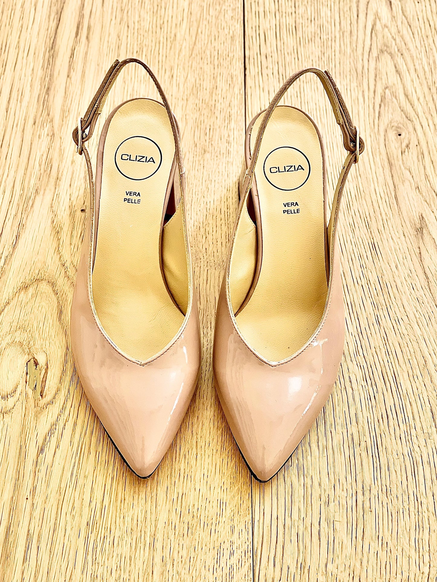 OLGA NUDE PATENT LEATHER