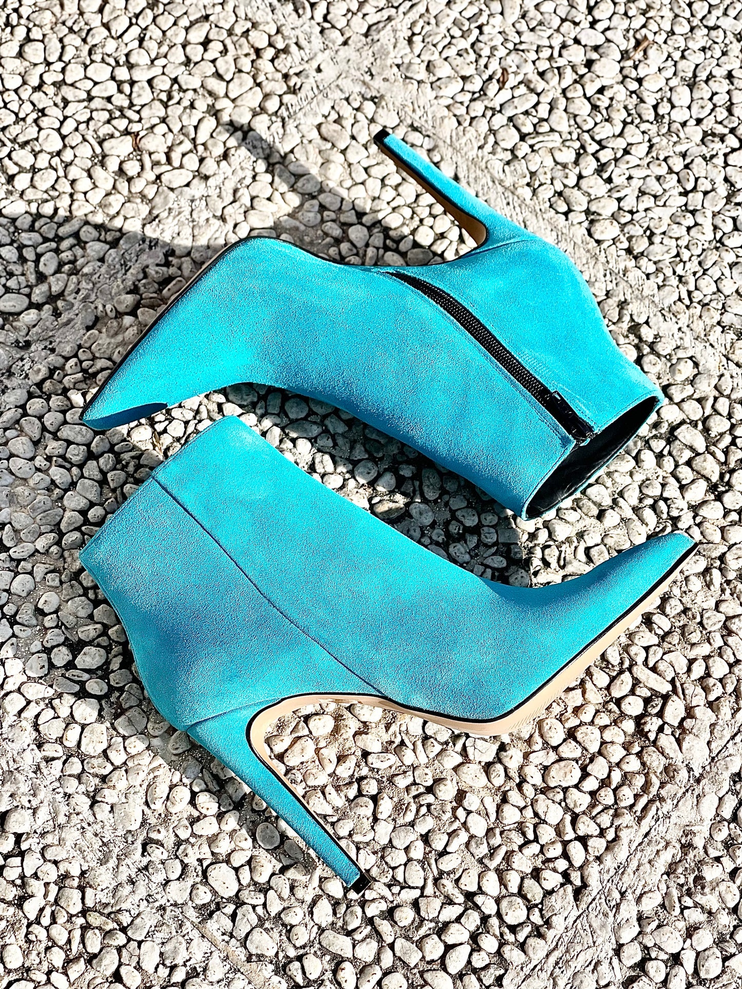 TITA EN DAIM TURQUOISE