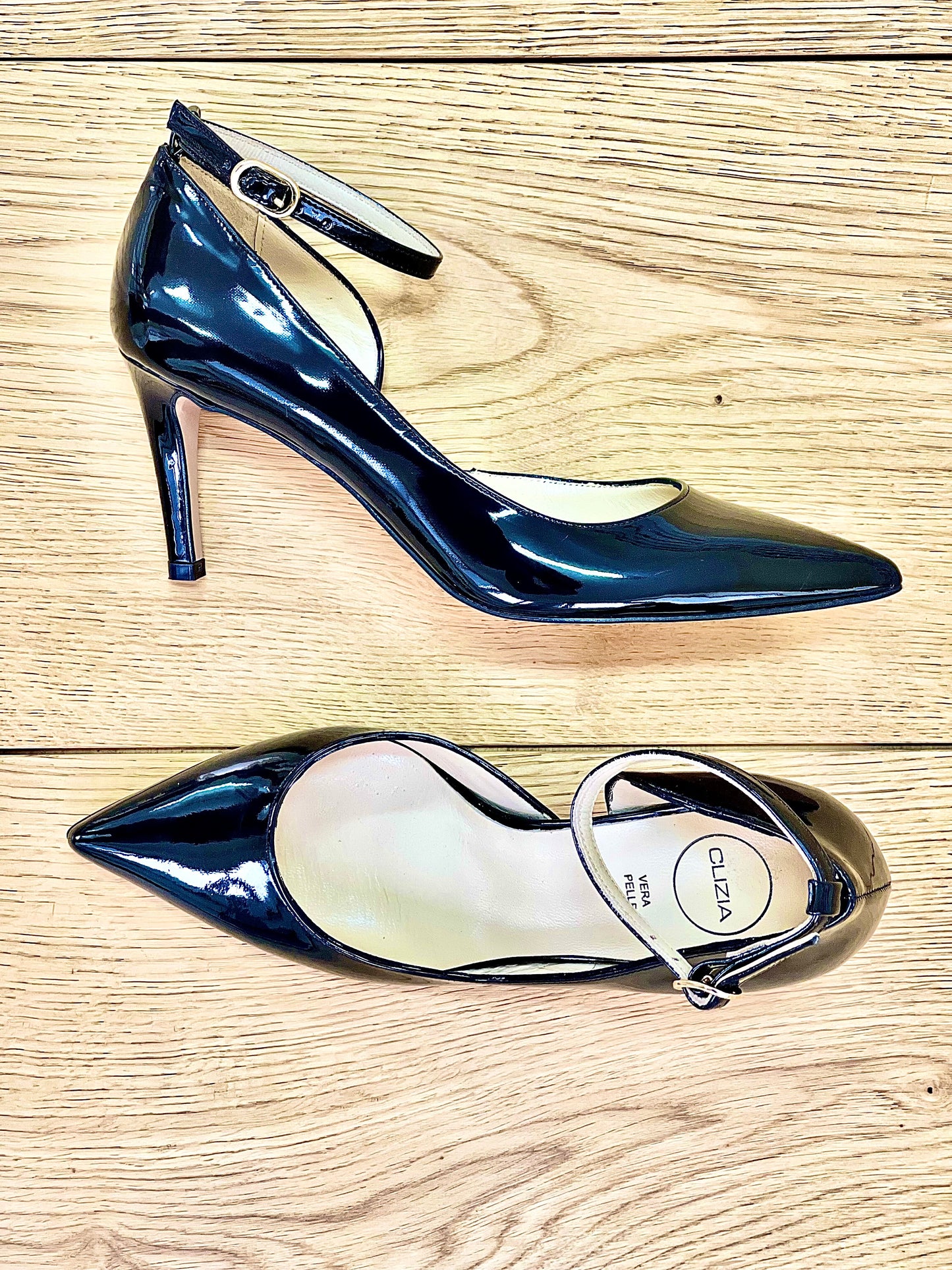 GISELLE CUIR VERNI NOIR