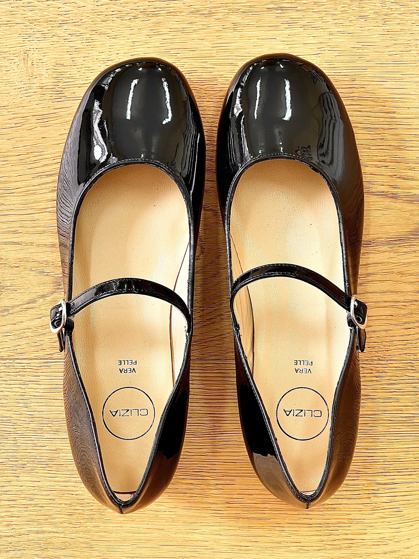 ZELIA CUIR VERNI NOIR