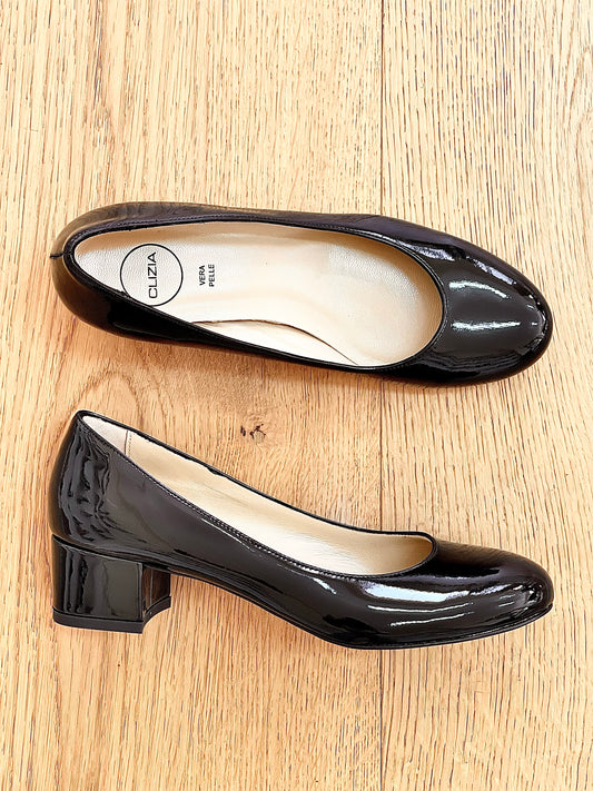 TAYLOR NOIR CUIR VERNI