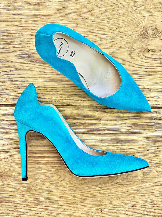 LOLA TURQUOISE EN DAIM