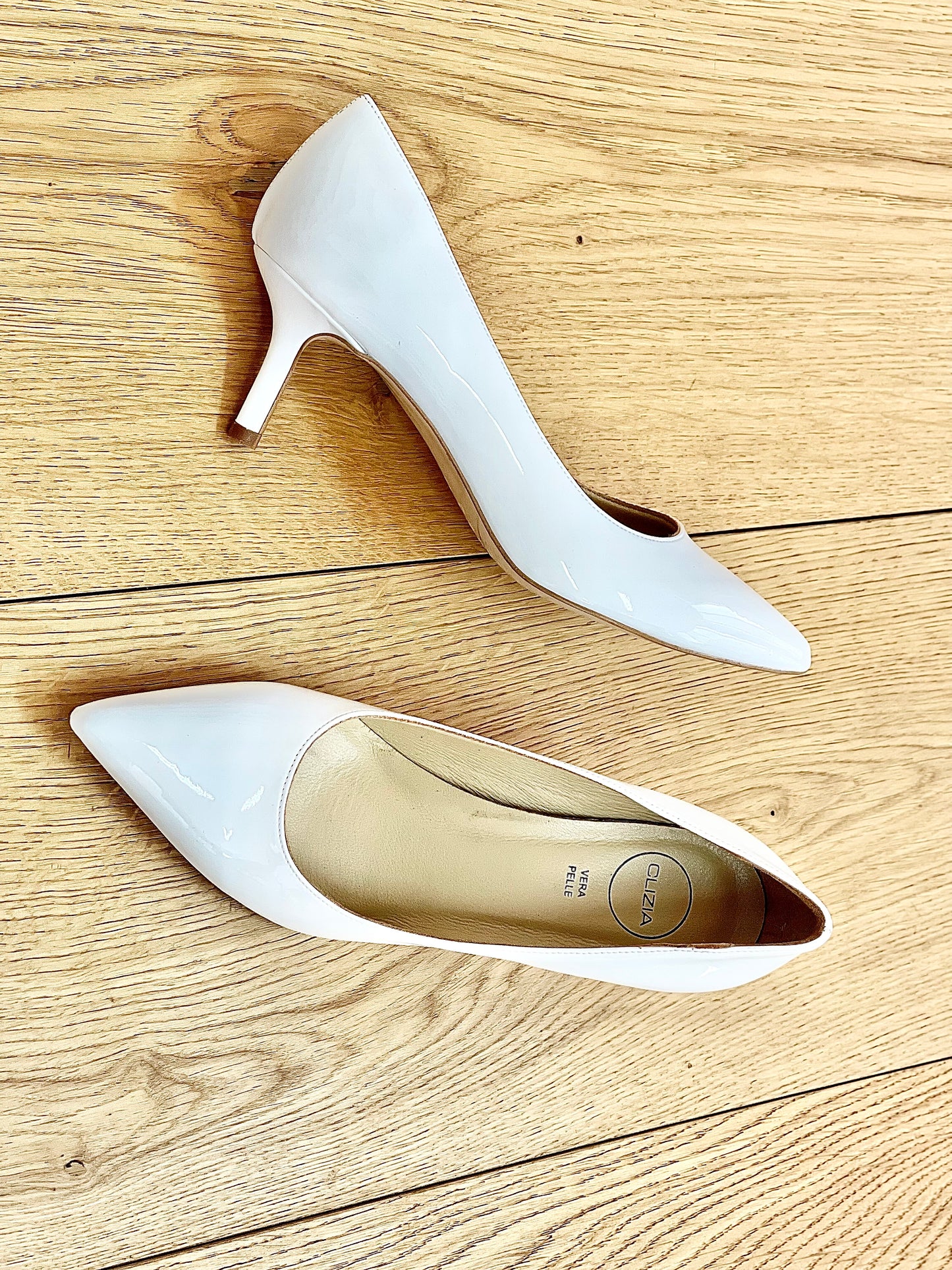 GAIA BLANC CUIR VERNI