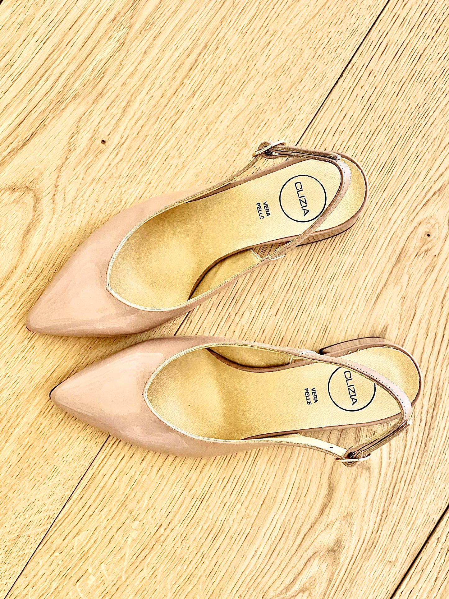 OLGA NUDE PATENT LEATHER