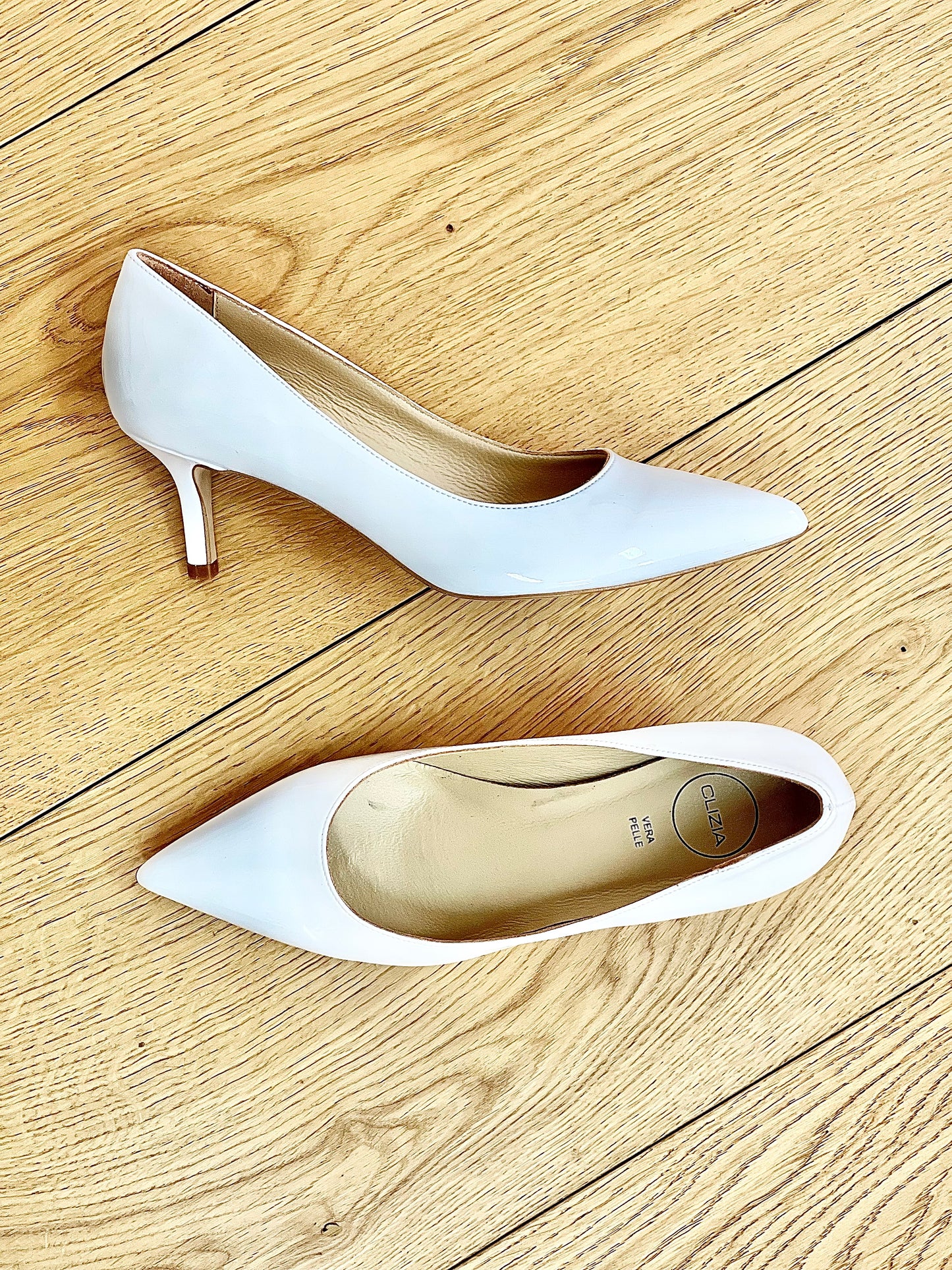 GAIA BLANC CUIR VERNI