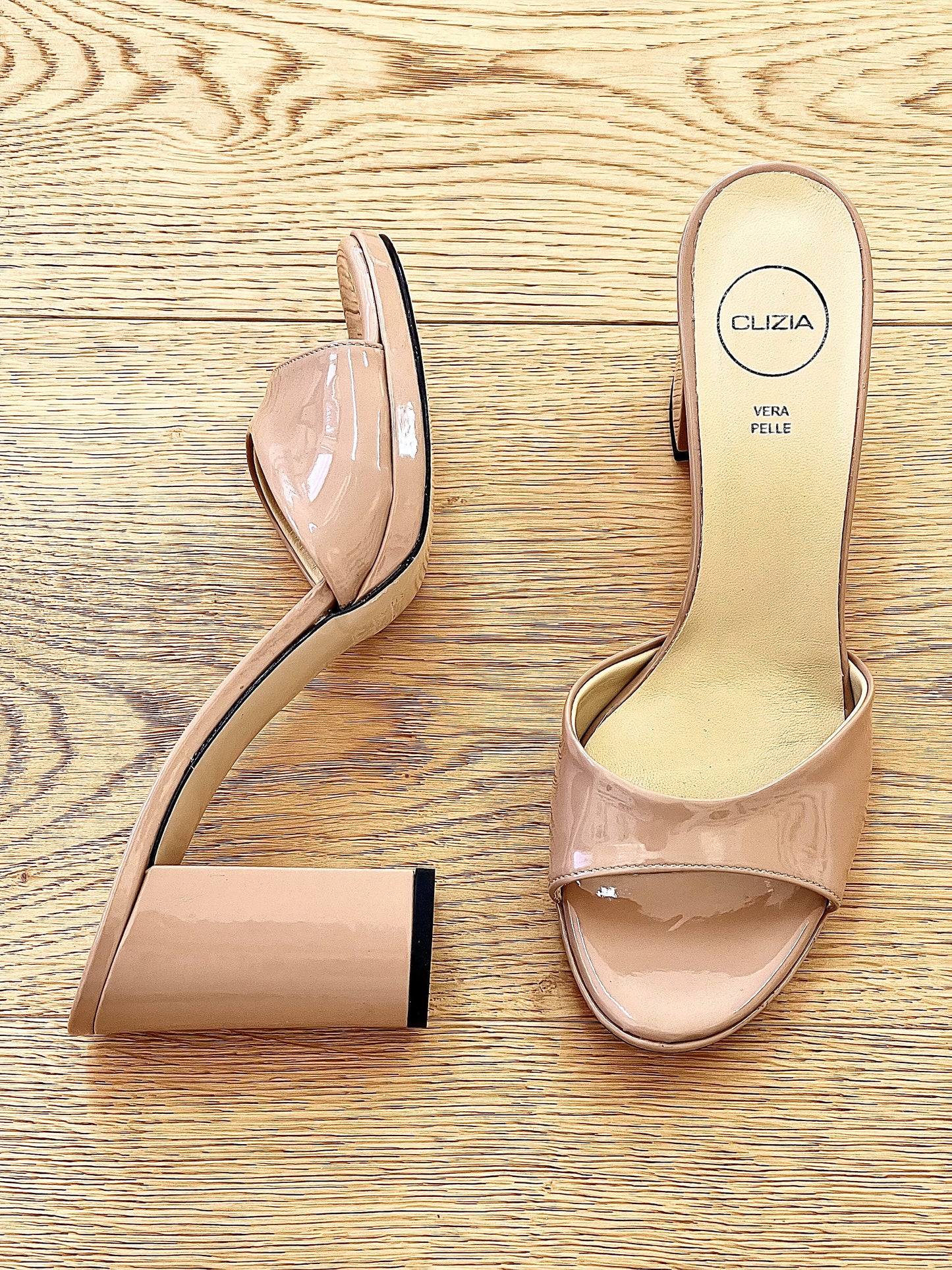 RAQUEL NUDE PATENT LEATHER