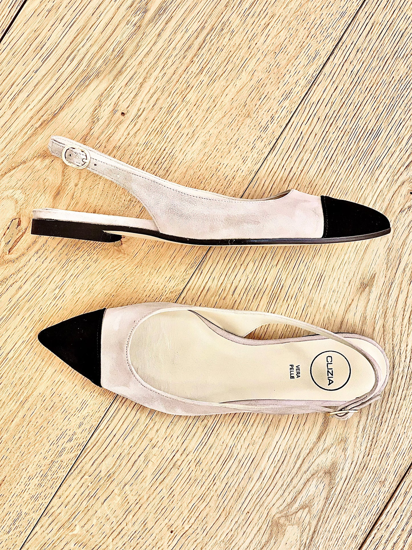 ELLA SUEDE NUDE/BLACK