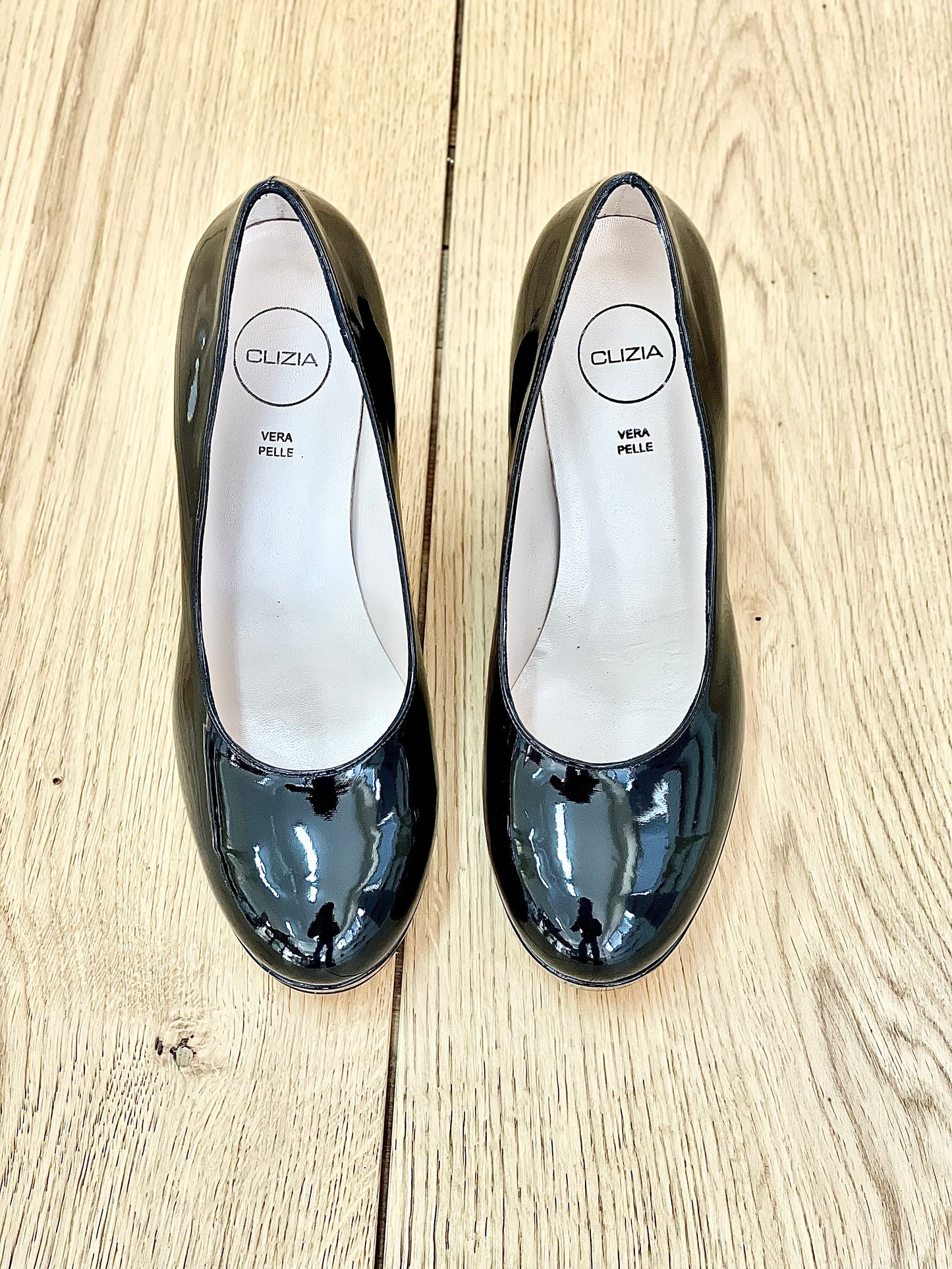 CLEO NOIR CUIR VERNI