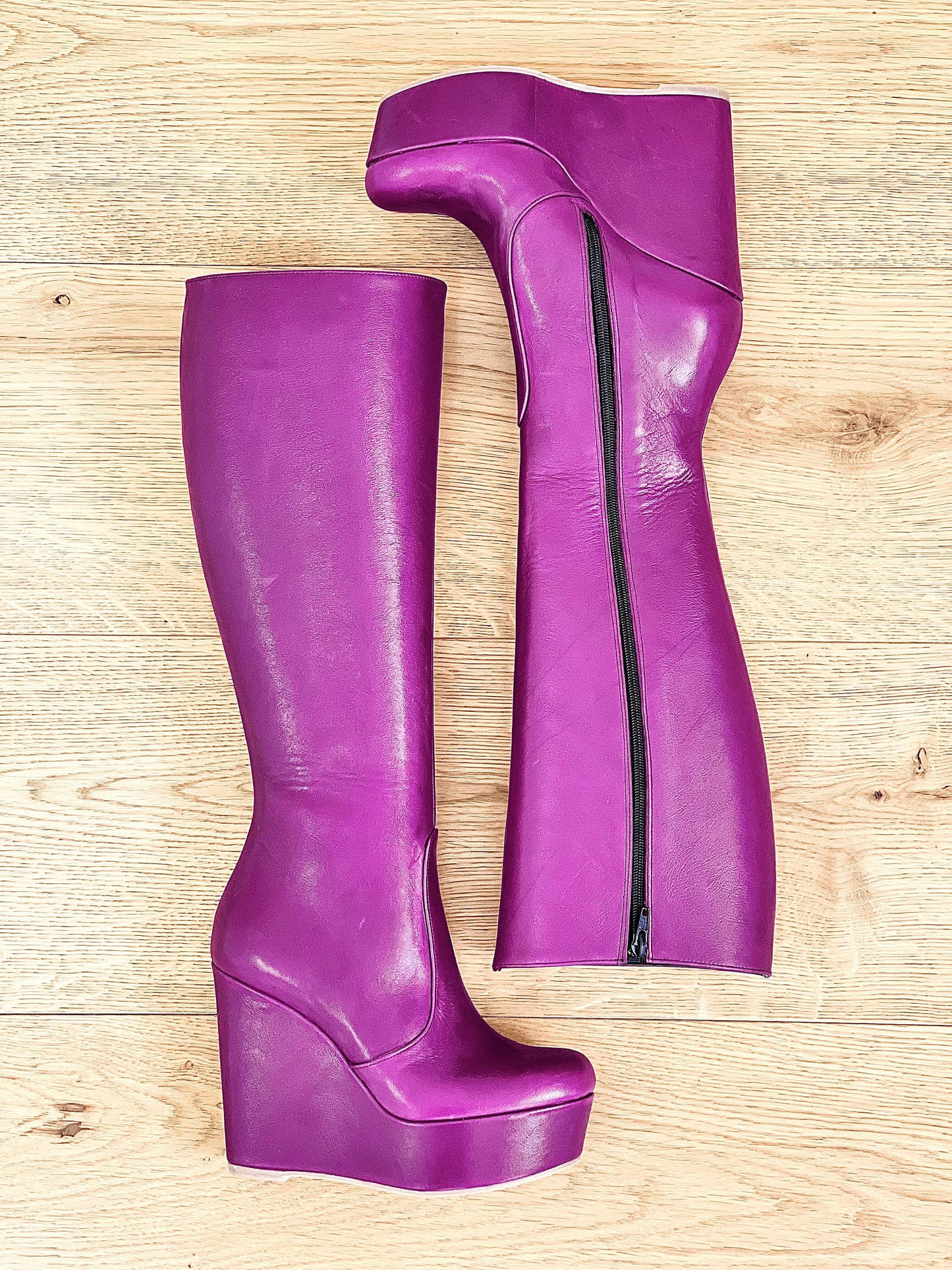 SAM LEATHER FUCHSIA