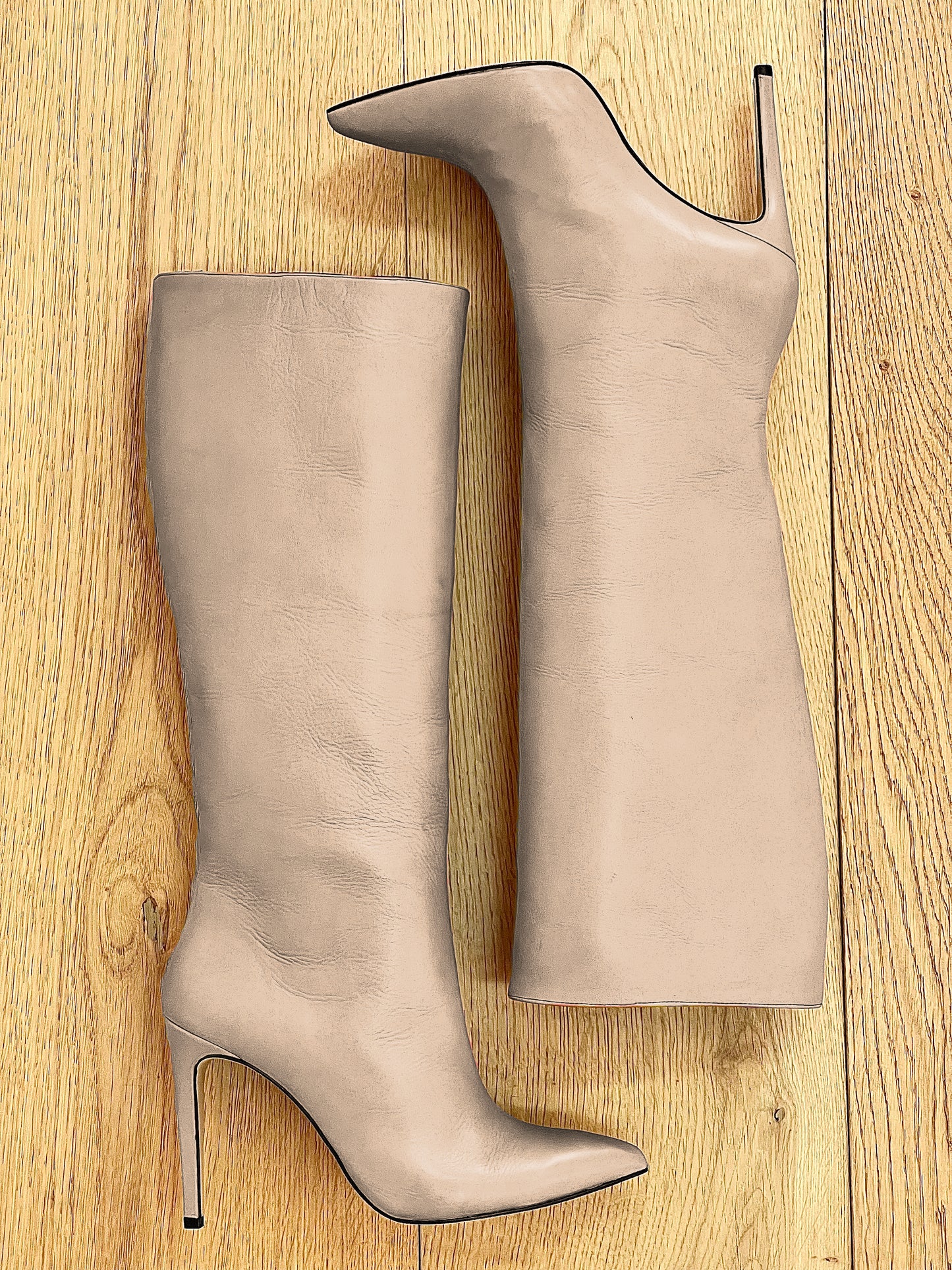 JUANA BEIGE LEDER