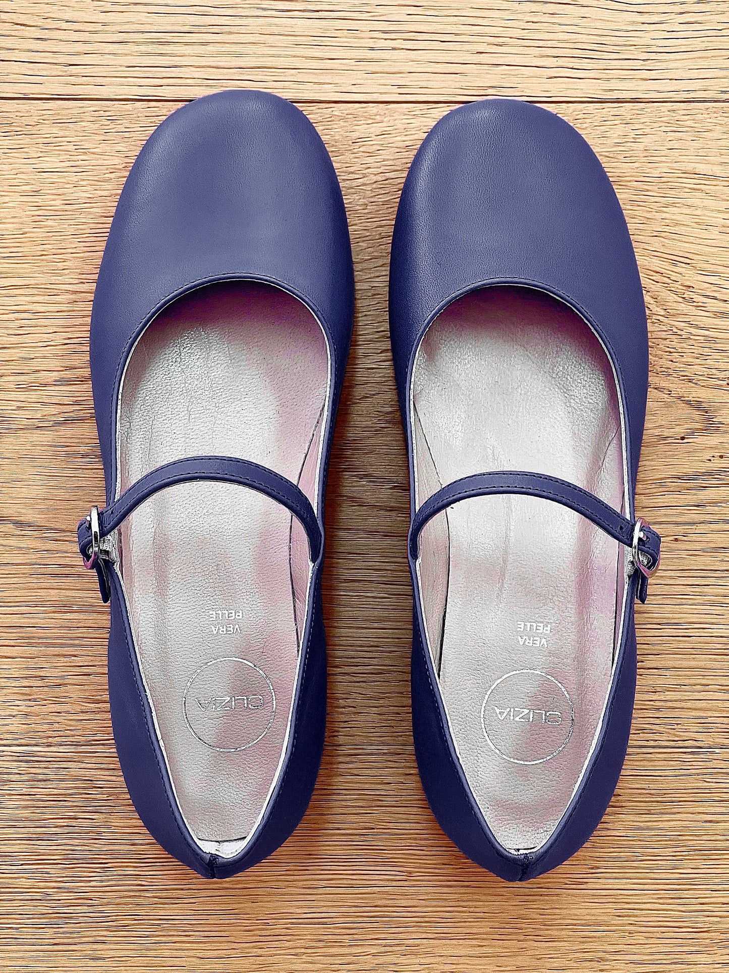 ZELIA BLAUW LEER