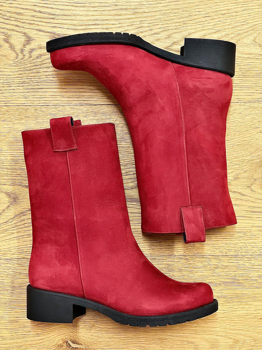 ATLAS NUBUCK CZERWONY