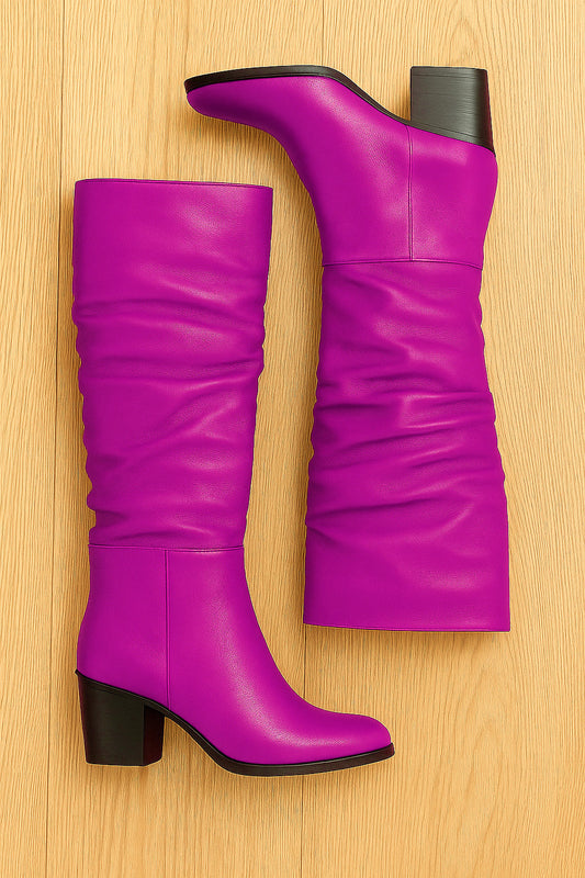 DAVID LEATHER FUCHSIA