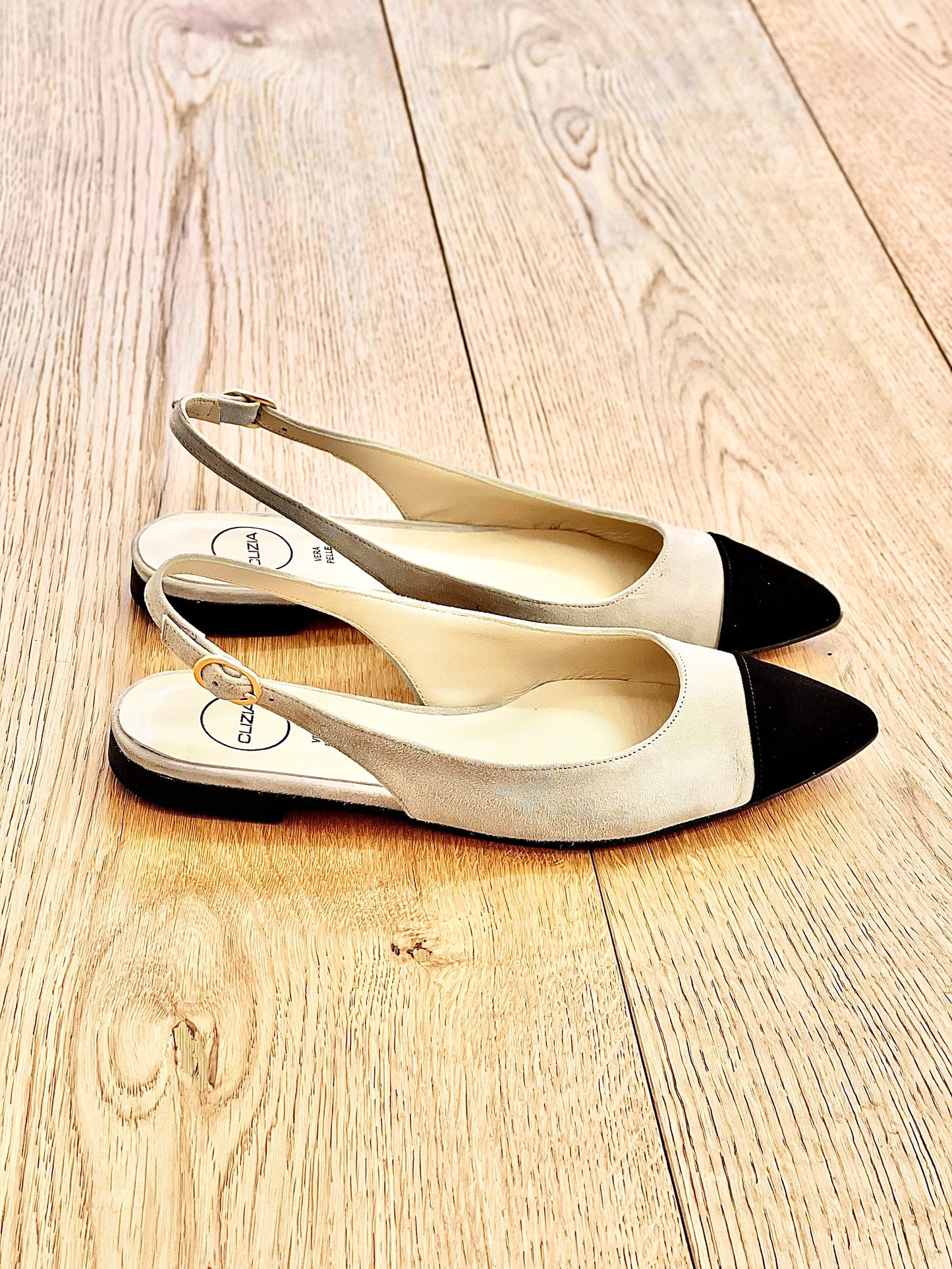 ELLA SUEDE NUDE/BLACK