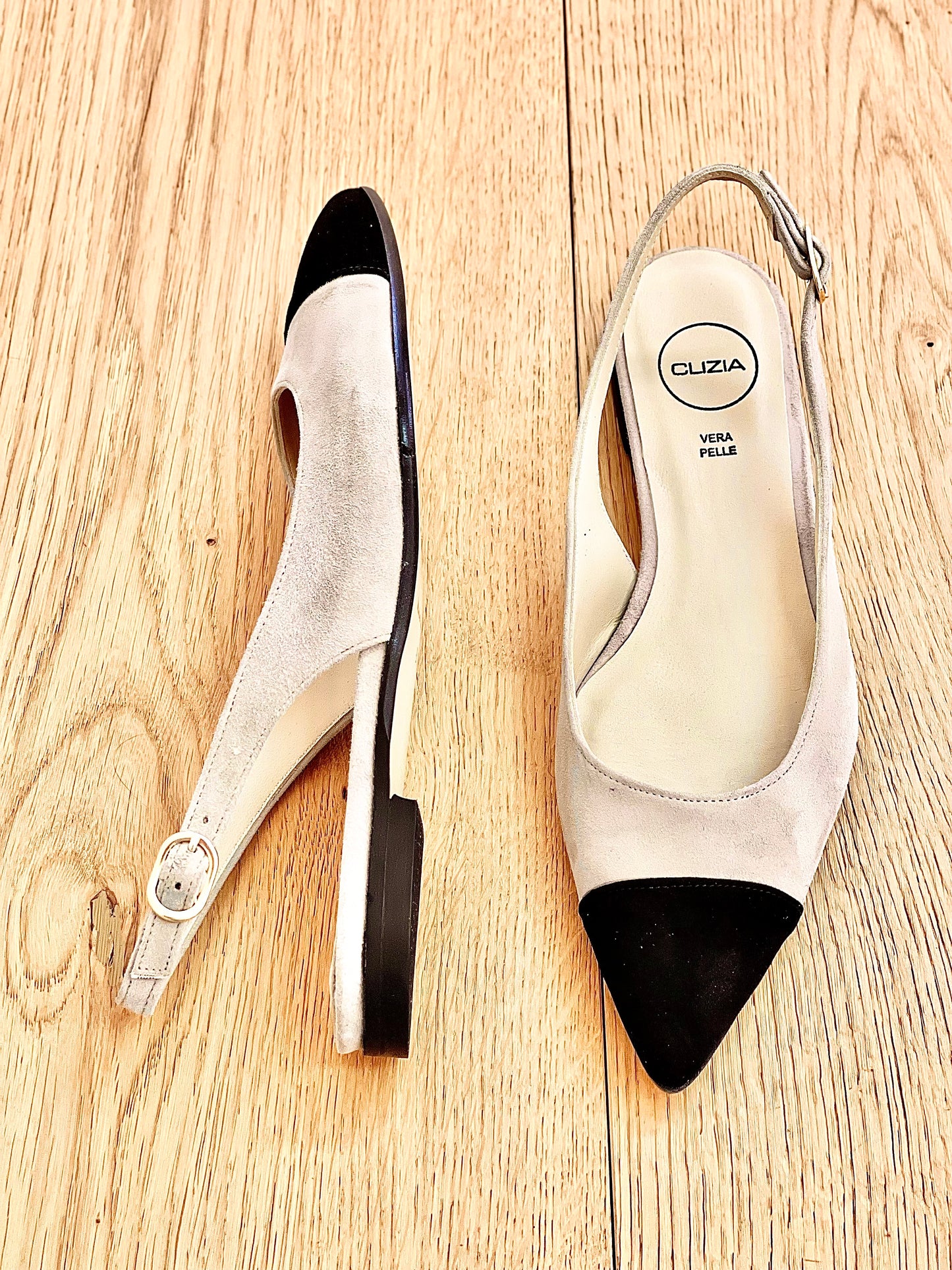 ELLA SUEDE NUDE/BLACK