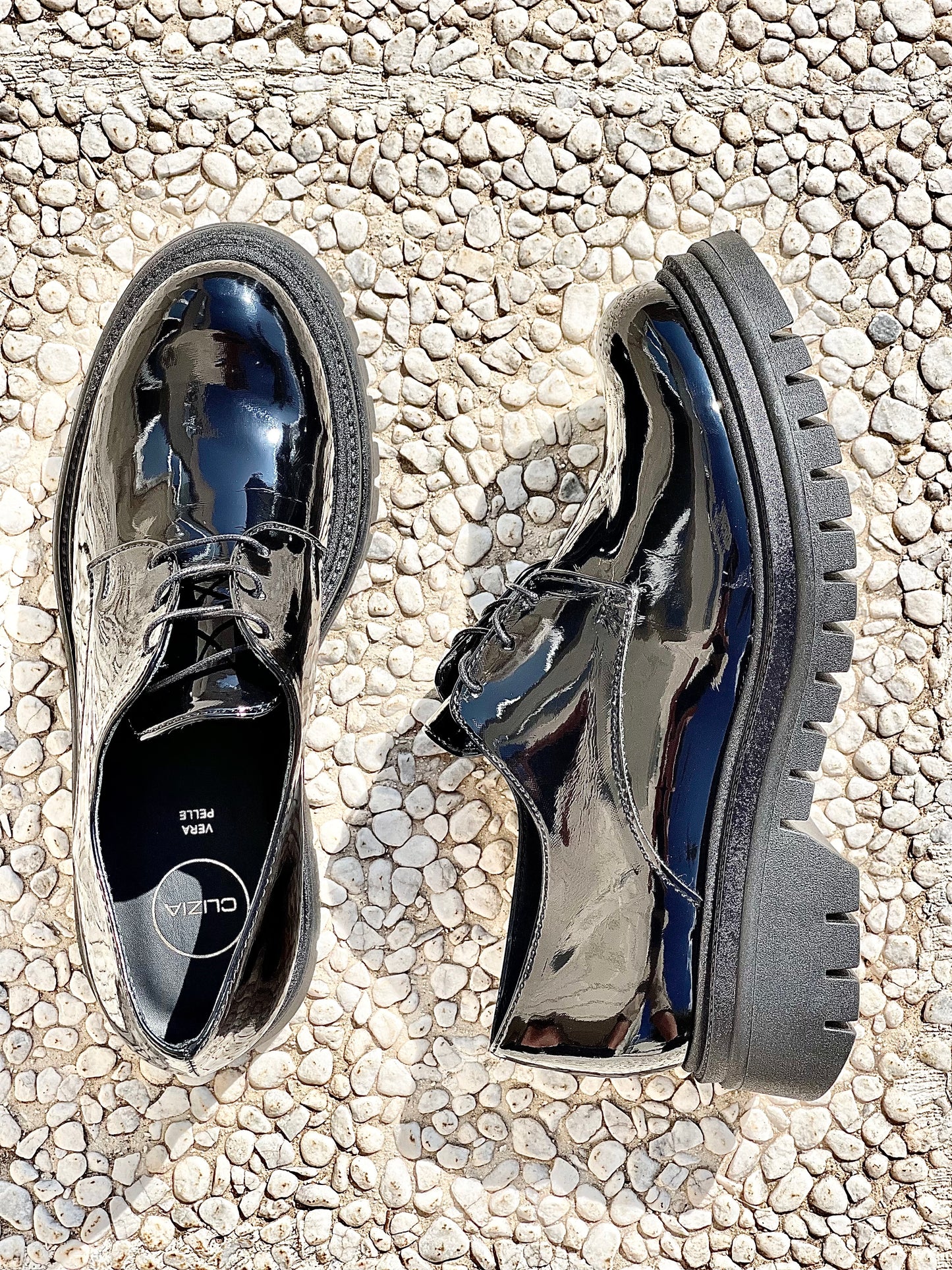ZADY COURO ENVERNIZADO PRETO