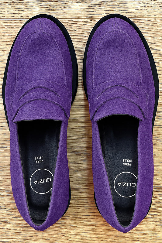 NELLY DIN PIELE DE CĂPRIU VIOLETĂ