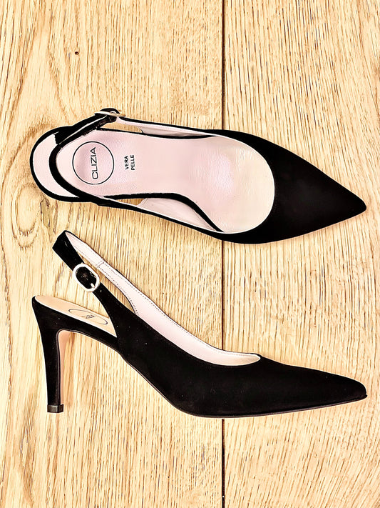 LINDA DIN PIELE DE CĂPRIU NEGRU