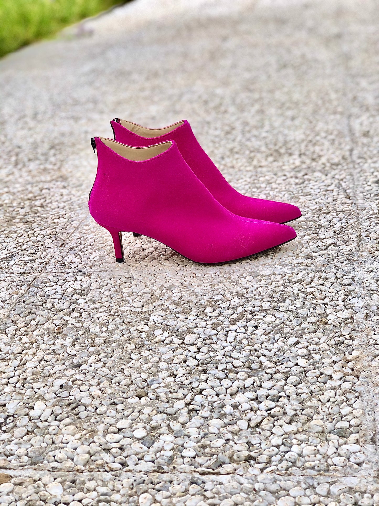 GHITA DIN PIELE DE CĂPRIU FUXIA