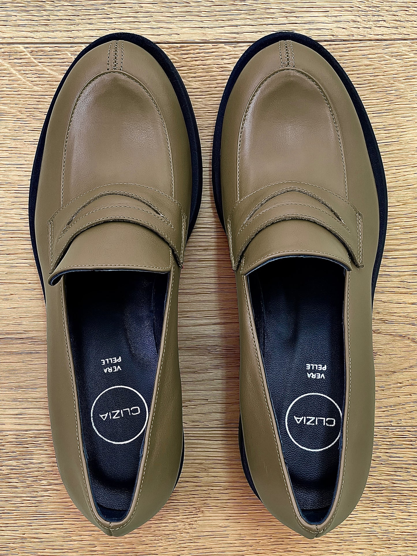 NELLY LEATHER KHAKI