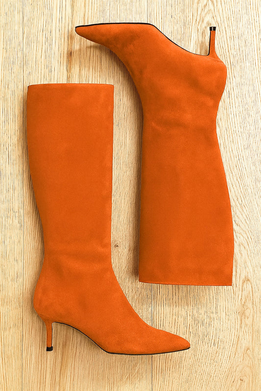 ORANŽOVÁ MELISSA Z KAMZÍČIEJ KOŽE