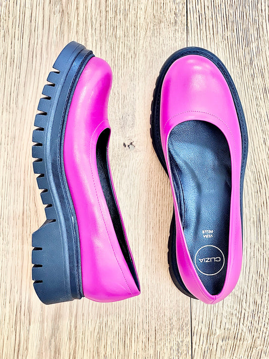 AMBER LÄDER FUXIA