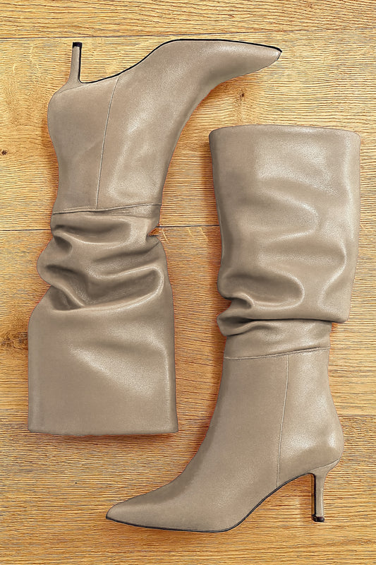 NENA DOVE GREY LEATHER