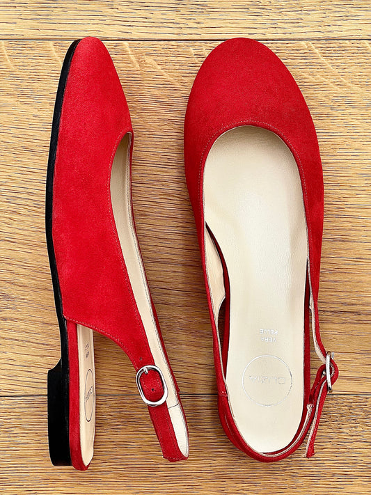 MAGGIE RED SUEDE