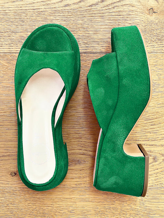 JACKIE GREEN SUEDE