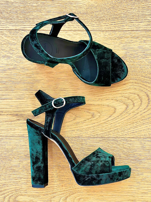 NILSA GREEN VELVET