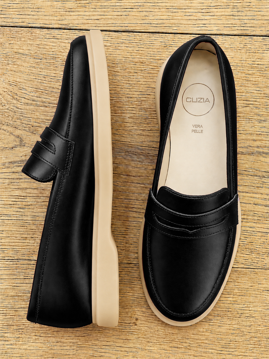 OMAR SCHWARZES LEDER