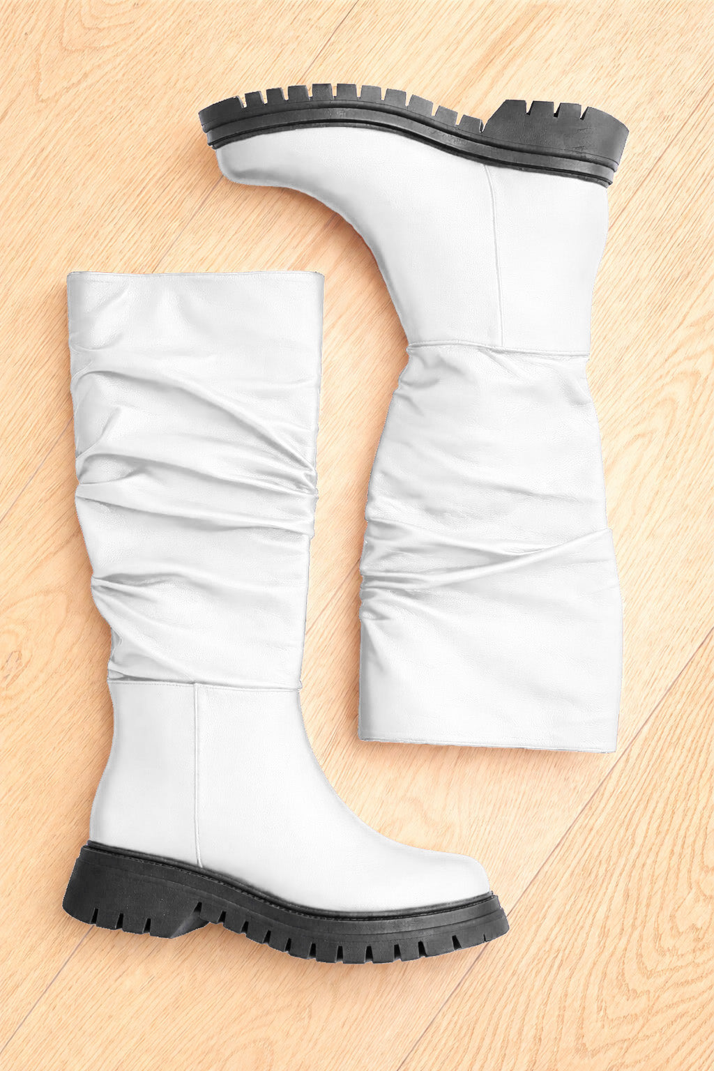 MORGAN WEIßES LEDER