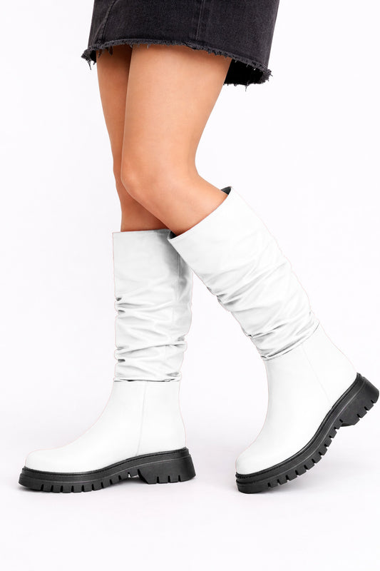 MORGAN WEIßES LEDER