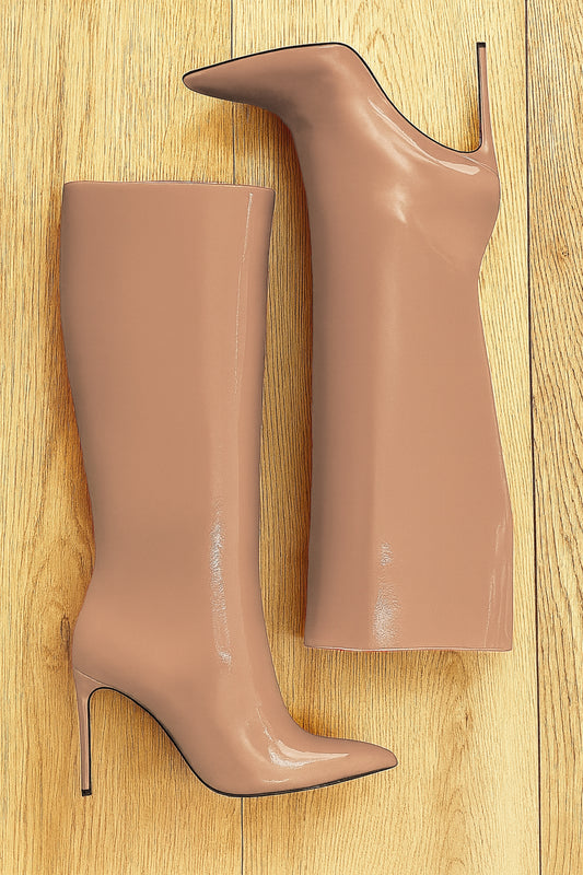 JUANA NUDE LACKLEDER