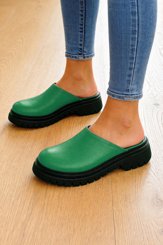 EXOTISCHES GRÜNES LEDER