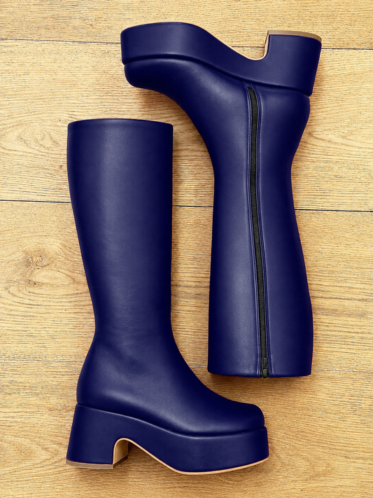 CLARK BLAUES LEDER
