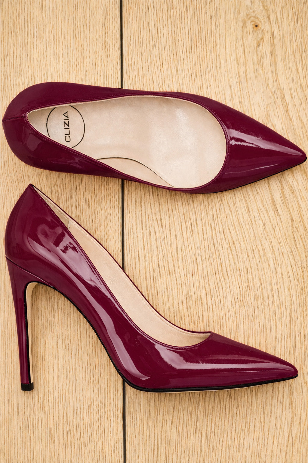 NOE BURGUNDERFARBENES LACKLEDER