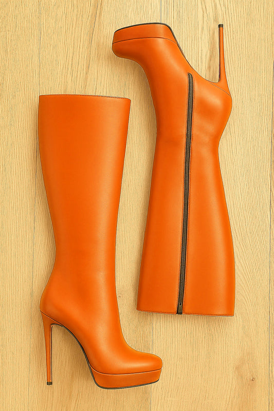 URSULA ORANGE LEDER
