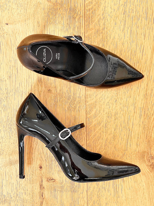 KYLA SCHWARZES LACKLEDER