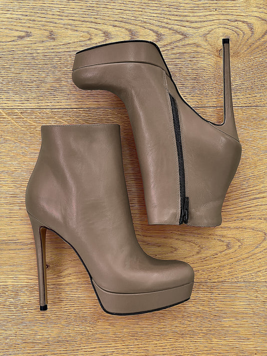 LOREN TAUPE LEDER