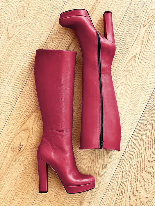 BURGUNDERFARBENES LEDER SAVANNAH