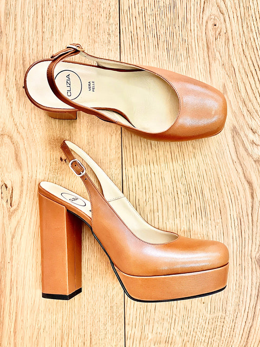SHARON COGNAC LEDER