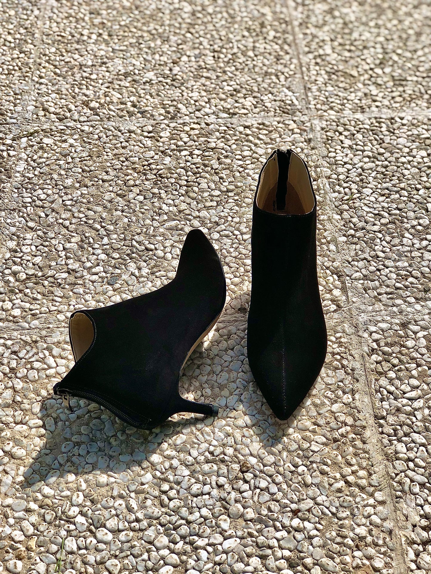GHITA SCHWARZES WILDLEDER