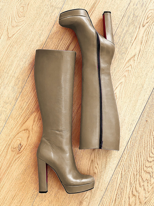SAVANNAH LEDER TAUPE