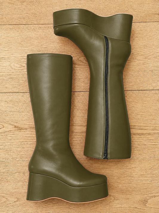 HIBA KHAKI LEATHER