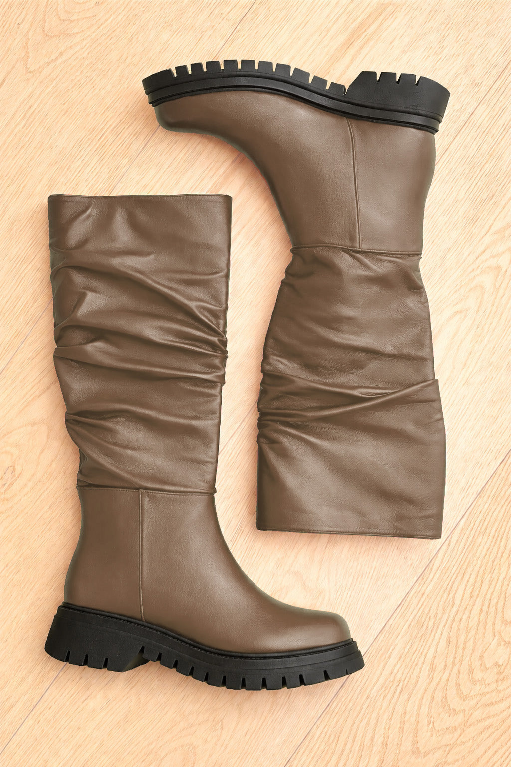 MORGAN TAUPE LEATHER