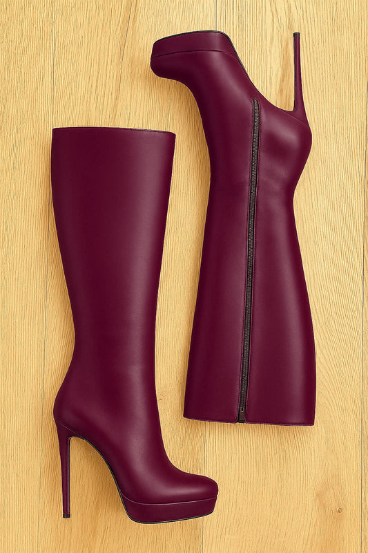 URSULA BURGUNDY LEATHER